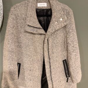 Calvin Klein Women's Cream Teddy Jacket